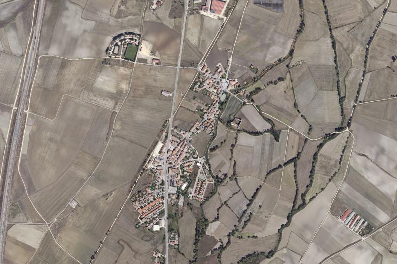 Ortofoto actual del núcleo de Merindad de Río Ubierna