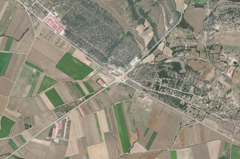 Ortofoto actual del núcleo de Valle de Losa