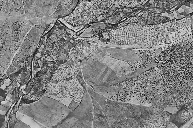 Ortofoto de 1956-1957 del núcleo de Abadía