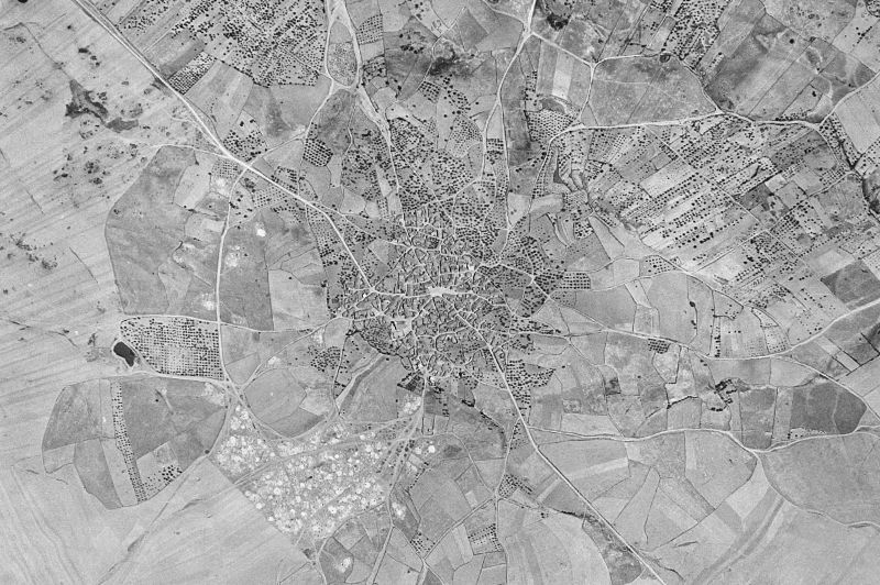 Ortofoto de 1956-1957 del núcleo de Abertura