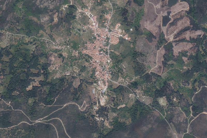 Ortofoto actual del núcleo de Acebo