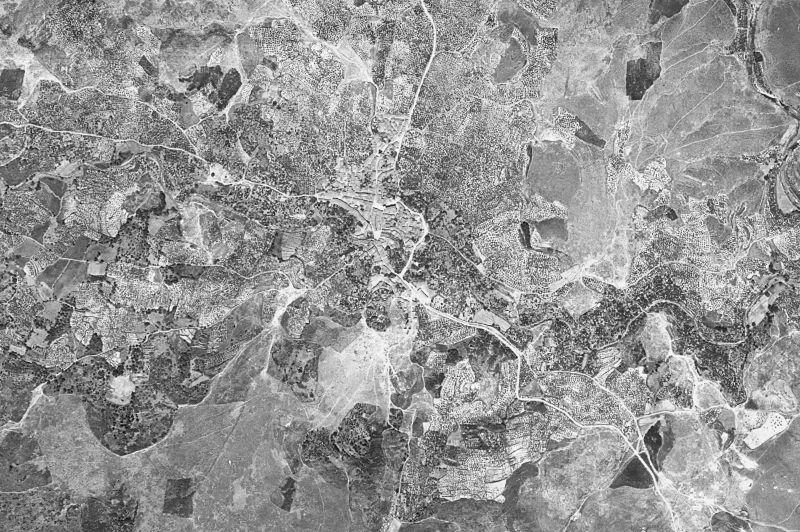 Ortofoto de 1956-1957 del núcleo de Acebo
