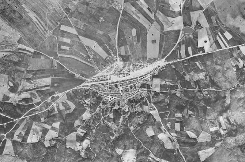 Ortofoto de 1956-1957 del núcleo de Acehúche