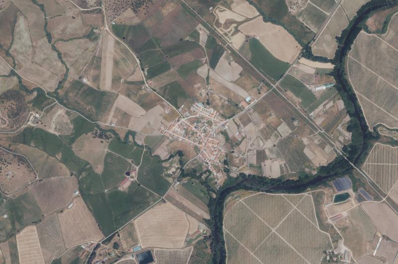 Ortofoto actual del núcleo de Aldehuela del Jerte