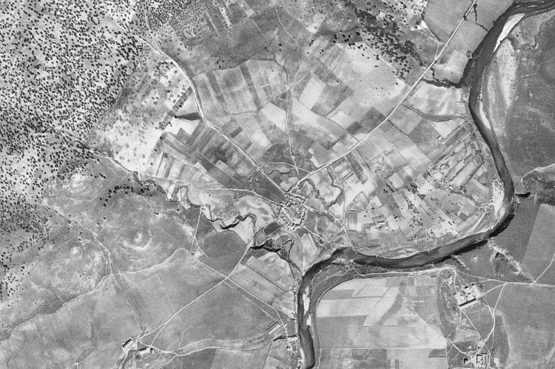 Ortofoto de 1956-1957 del núcleo de Aldehuela del Jerte