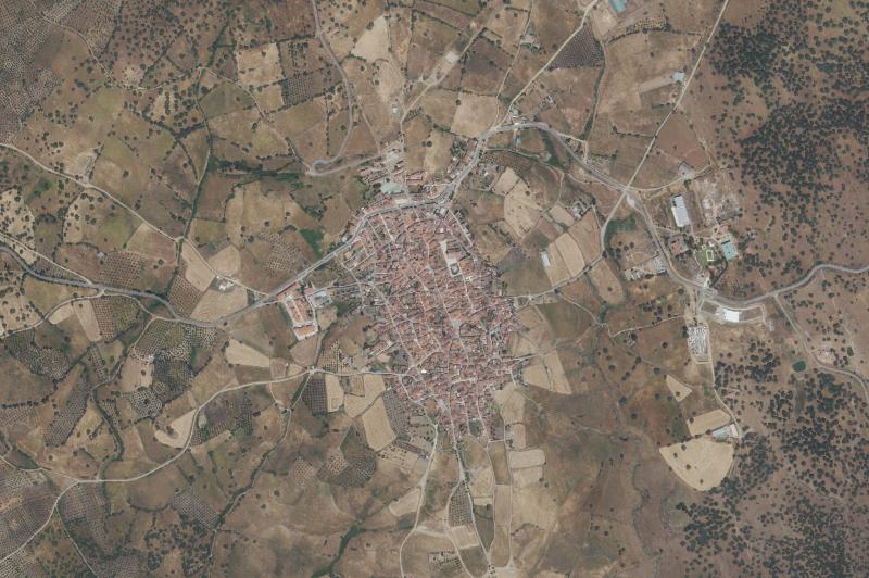 Ortofoto actual del núcleo de Alía