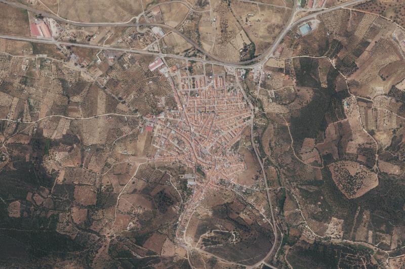 Ortofoto actual del núcleo de Aliseda