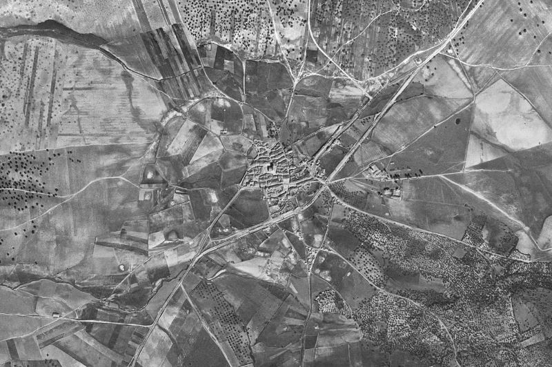 Ortofoto de 1956-1957 del núcleo de Almaraz
