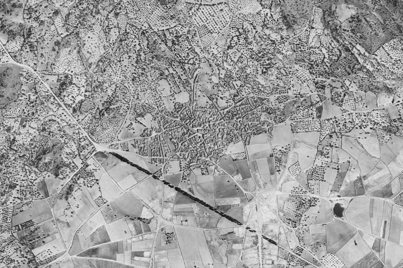 Ortofoto de 1956-1957 del núcleo de Almoharín