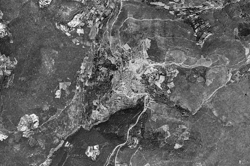 Ortofoto de 1956-1957 del núcleo de Barrado