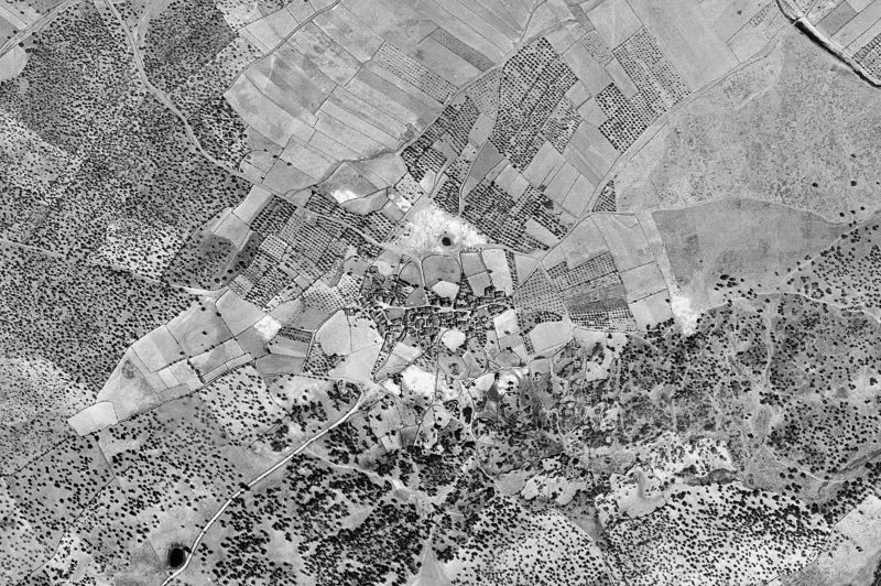 Ortofoto de 1956-1957 del núcleo de Benquerencia