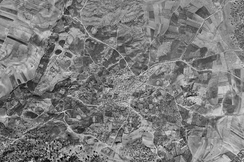 Ortofoto de 1956-1957 del núcleo de Berrocalejo