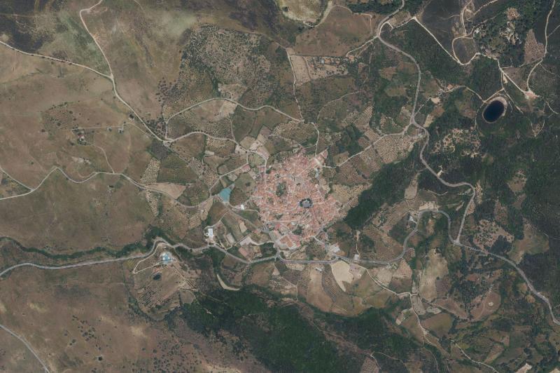 Ortofoto actual del núcleo de Berzocana