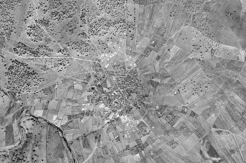 Ortofoto de 1956-1957 del núcleo de Botija