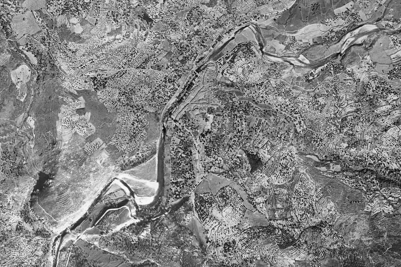 Ortofoto de 1956-1957 del núcleo de Cabezuela del Valle