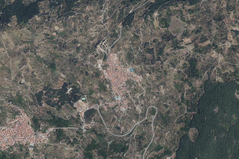 Ortofoto actual del núcleo de Cabrero