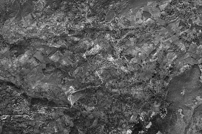 Ortofoto de 1956-1957 del núcleo de Cabrero