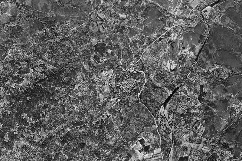 Ortofoto de 1956-1957 del núcleo de Cadalso