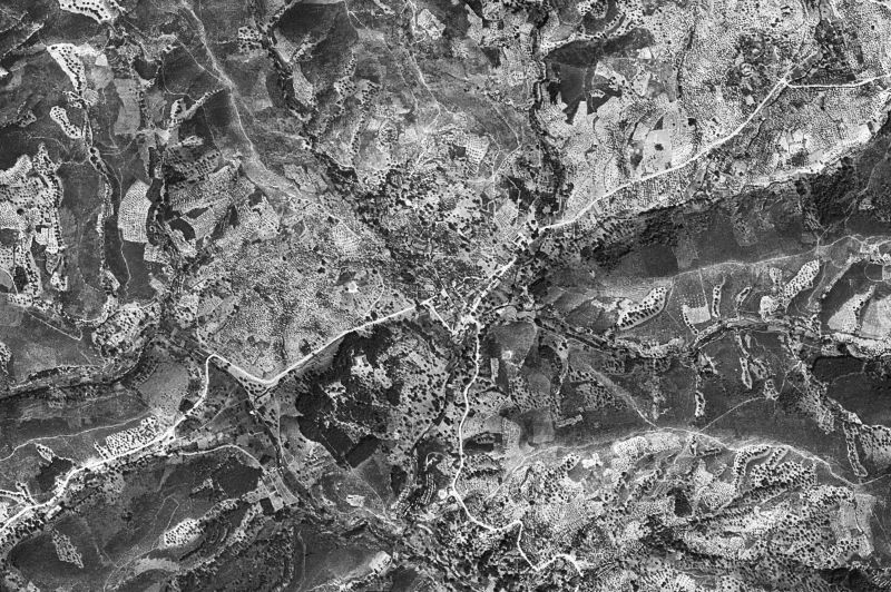 Ortofoto de 1956-1957 del núcleo de Caminomorisco