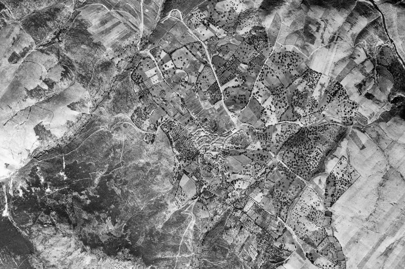 Ortofoto de 1956-1957 del núcleo de Campillo de Deleitosa