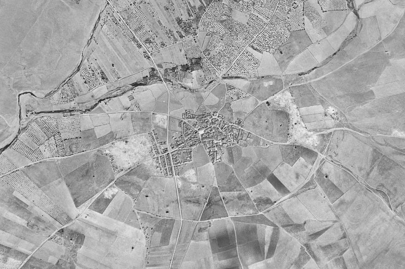 Ortofoto de 1956-1957 del núcleo de Campo Lugar