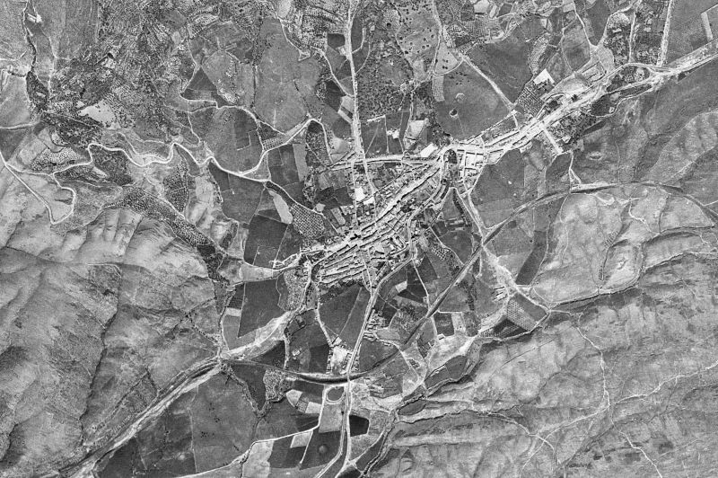 Ortofoto de 1956-1957 del núcleo de Cañaveral