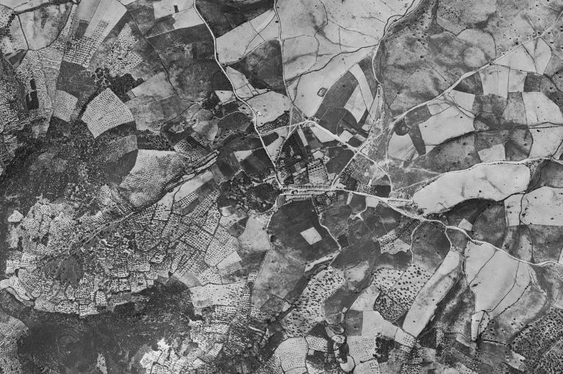 Ortofoto de 1956-1957 del núcleo de Carbajo