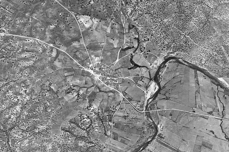 Ortofoto de 1956-1957 del núcleo de Carcaboso