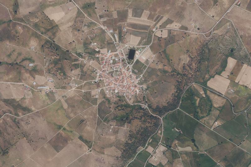 Ortofoto actual del núcleo de Casas de Don Gómez