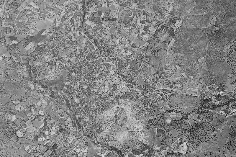 Ortofoto de 1956-1957 del núcleo de Casas del Monte