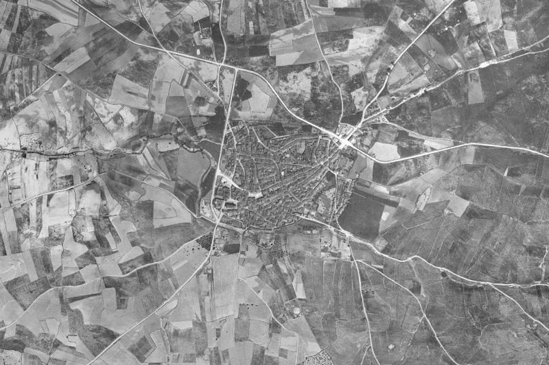 Ortofoto de 1956-1957 del núcleo de Ceclavín