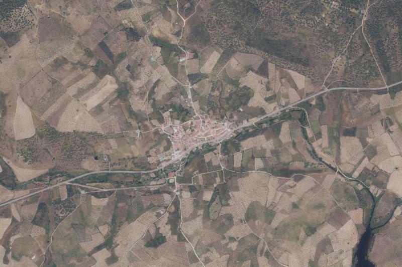 Ortofoto actual del núcleo de Cerezo