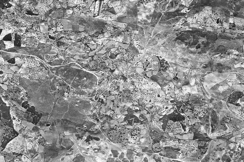 Ortofoto de 1956-1957 del núcleo de Collado de la Vera