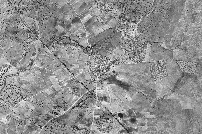 Ortofoto de 1956-1957 del núcleo de Conquista de la Sierra