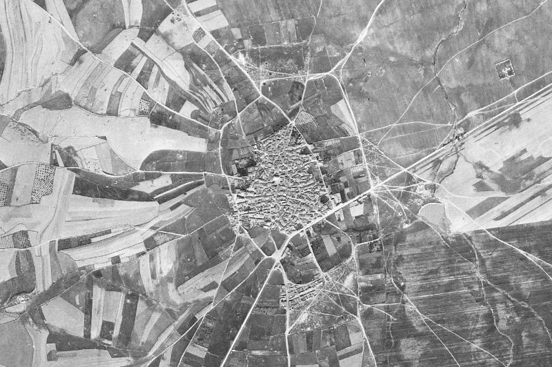 Ortofoto de 1956-1957 del núcleo de La Cumbre