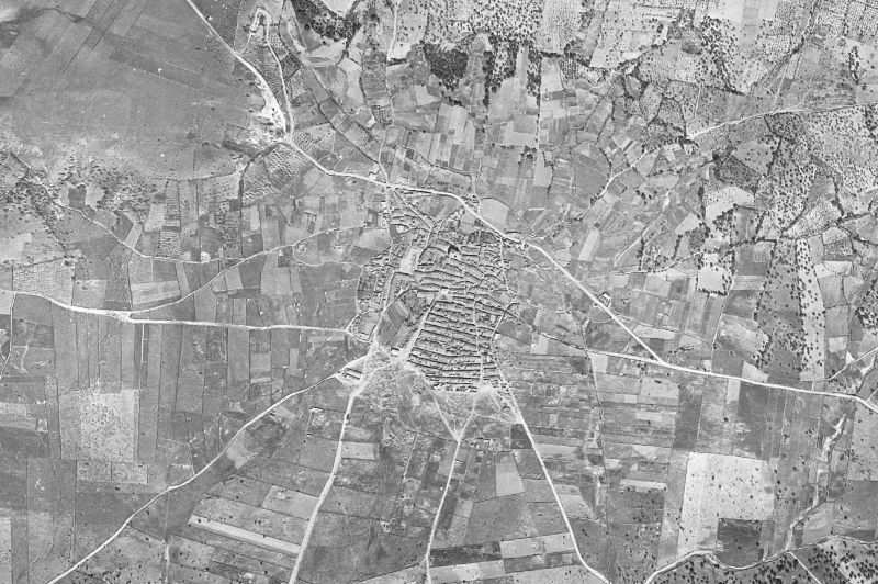 Ortofoto de 1956-1957 del núcleo de Deleitosa