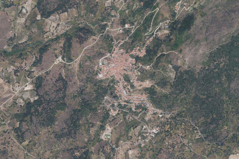 Ortofoto actual del núcleo de Eljas