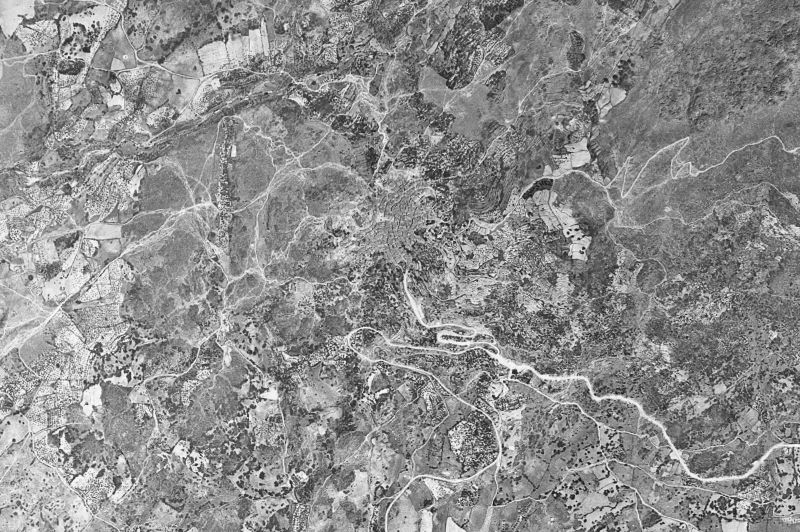 Ortofoto de 1956-1957 del núcleo de Eljas