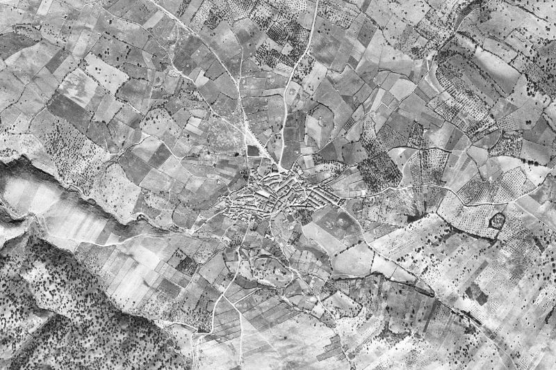 Ortofoto de 1956-1957 del núcleo de Fresnedoso de Ibor