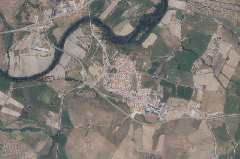 Ortofoto actual del núcleo de Galisteo