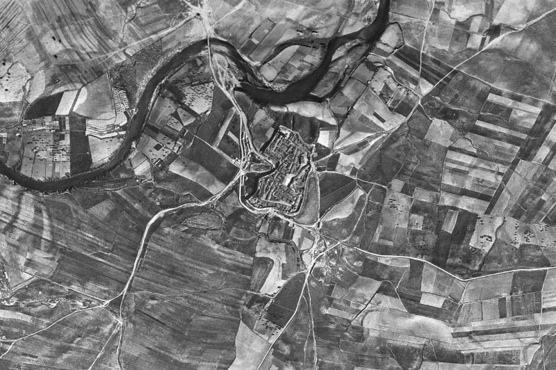 Ortofoto de 1956-1957 del núcleo de Galisteo