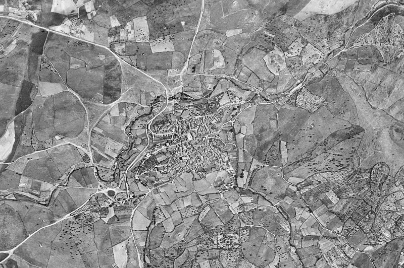 Ortofoto de 1956-1957 del núcleo de Garciaz