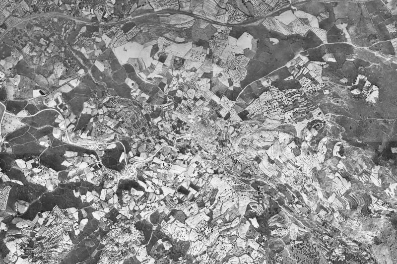 Ortofoto de 1956-1957 del núcleo de Gargantilla