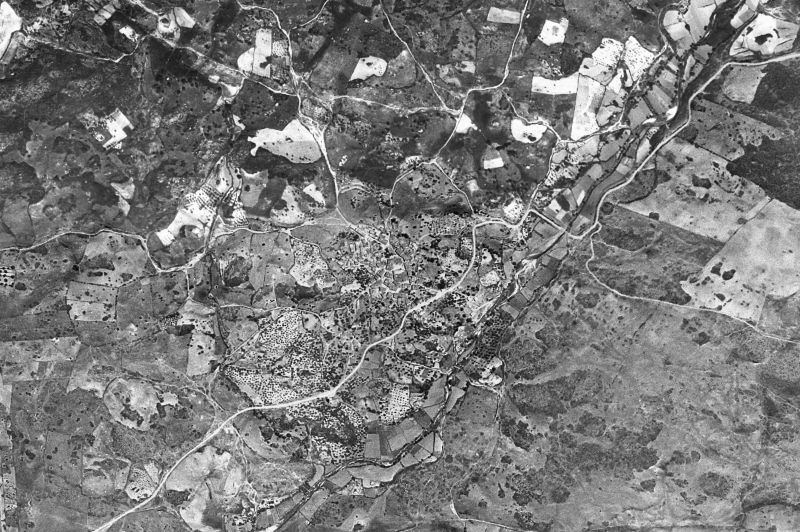 Ortofoto de 1956-1957 del núcleo de Gargüera