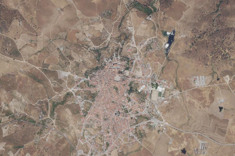 Ortofoto actual del núcleo de Garrovillas de Alconétar