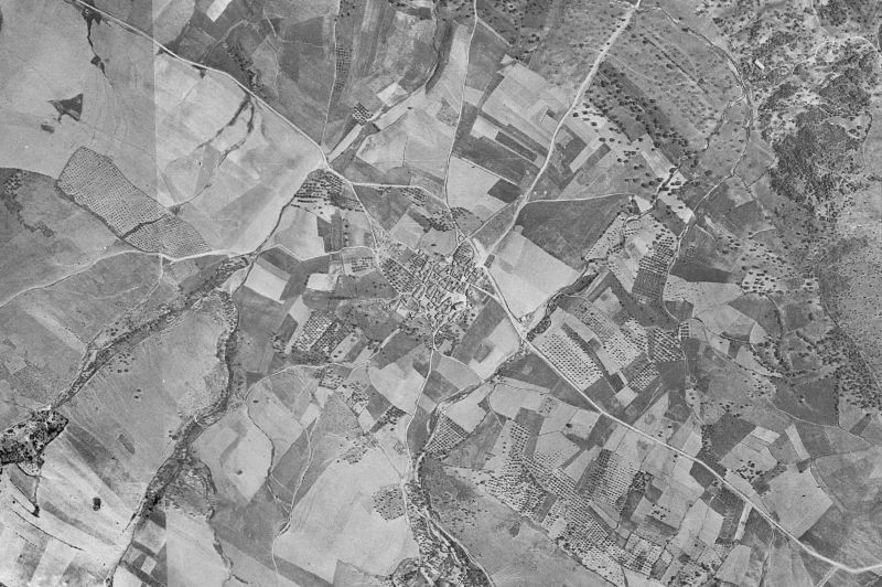 Ortofoto de 1956-1957 del núcleo de Garvín