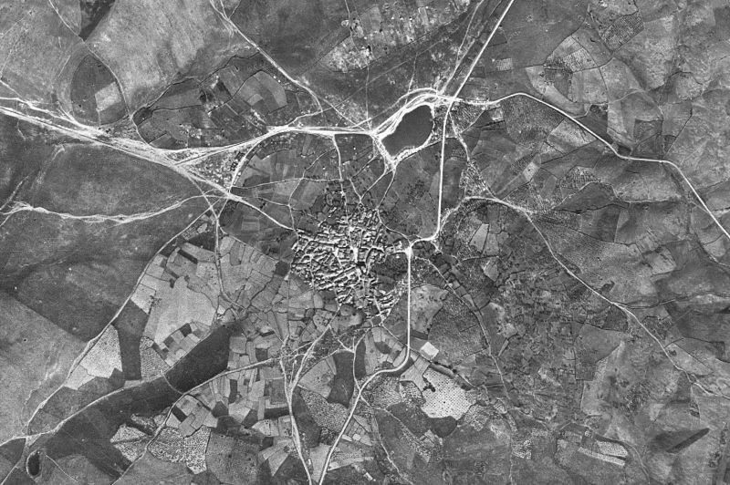 Ortofoto de 1956-1957 del núcleo de Guijo de Coria