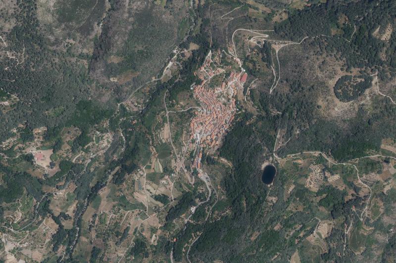 Ortofoto actual del núcleo de Guijo de Santa Bárbara