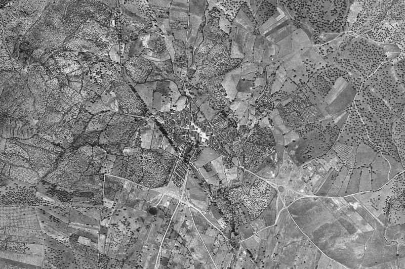 Ortofoto de 1956-1957 del núcleo de Herguijuela