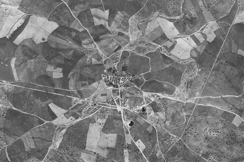 Ortofoto de 1956-1957 del núcleo de Herreruela